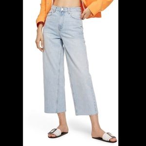 Topshop crop wide leg jean